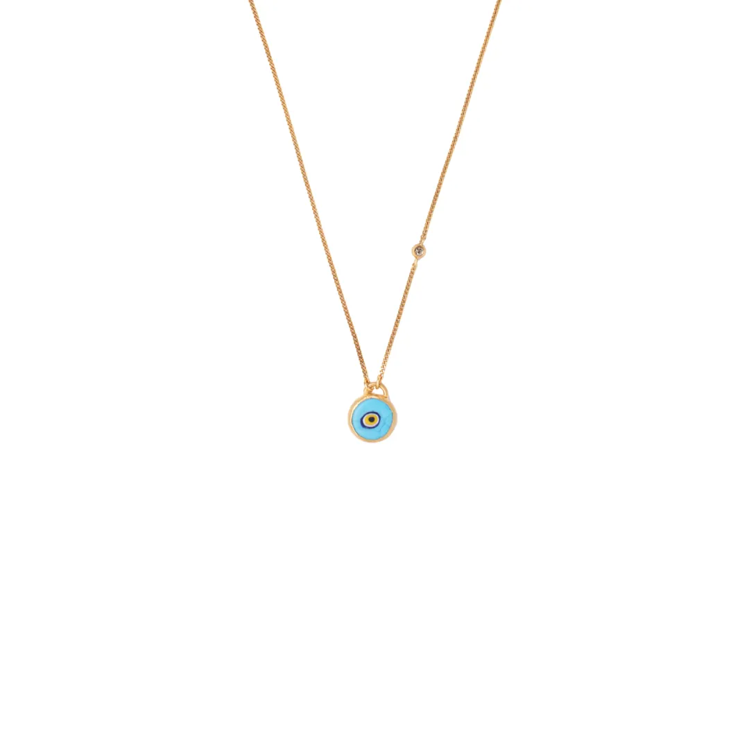 Turquoise Evil Eye Charm Necklace