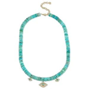 Turquoise Evil Eye Necklace